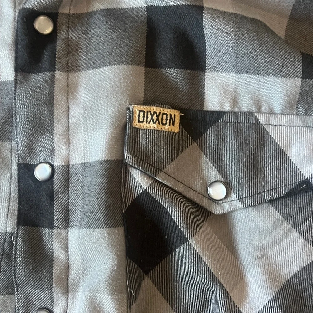 DIXXON Monochrome Plaid Flannel Shirt - Picture 2 of 4